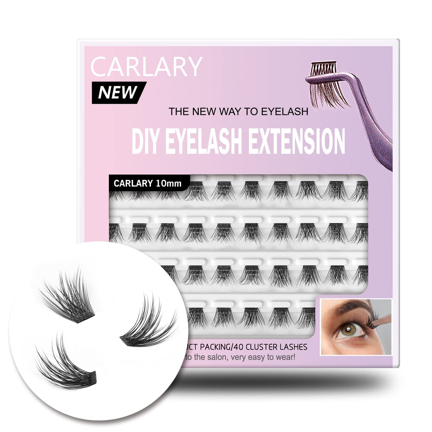 Lash Clusters, DIY Eyelash Extension, Reusable Individual Lash Clusters, 3D Effect Wispy C Curl False Eyelashes for Home Eyelash Extensions Beauty & Personal Care WONSIS