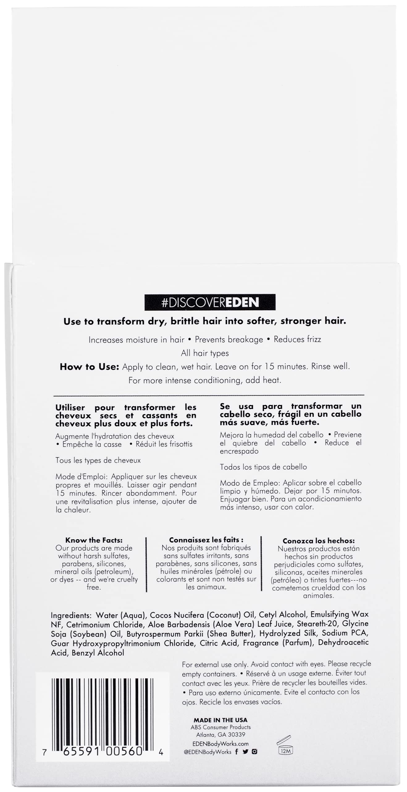 EDEN BodyWorks Coconut Shea Hair Masque 1.75 Oz- Packaging May Vary Beauty & Personal Care EDEN BodyWorks