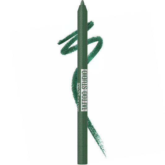Maybelline Tattoo Studio Sharpenable Gel Pencil Waterproof Eyeliner, Long-Lasting Eyeliner With Smooth Gel Pigments For Up To 36HR Wear, Hunter Green Beauty & Personal Care MAYBELLINE