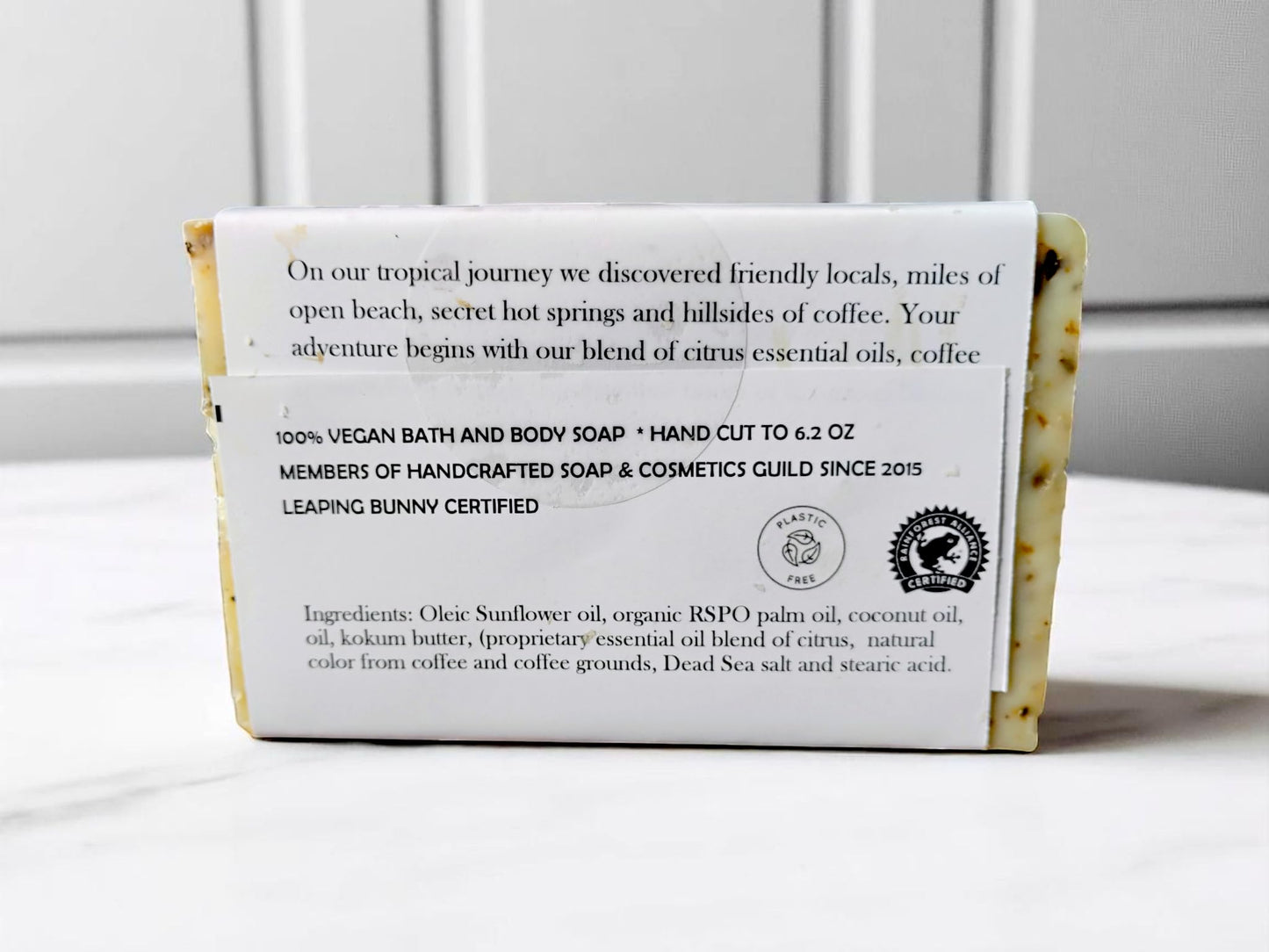 WFG WATERFALL GLEN SOAP COMPANY, LLC, Costa Rican Adventure bath soap, bergamot and citrus with a coffee scrub, enriched with kokum butter Beauty & Personal Care WFG WATERFALL GLEN SOAP COMPANY, LLC. SHARE THE GOODNESS