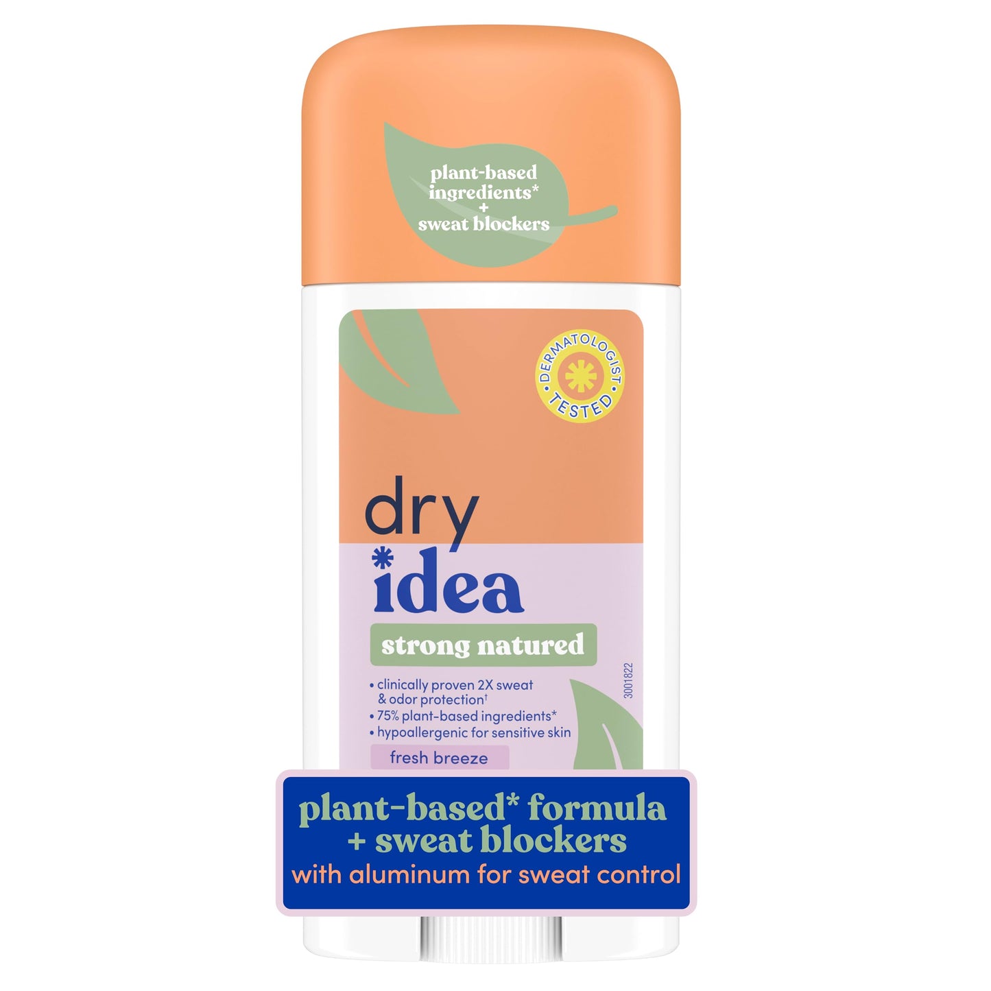 Dry Idea Plant Based Antiperspirant with Aluminum Sweat Blockers Invisible Solid Deodorant for Women - Fresh Breeze Scent, 72Hr Sweat & Odor Control Beauty and Personal Care Dry Idea