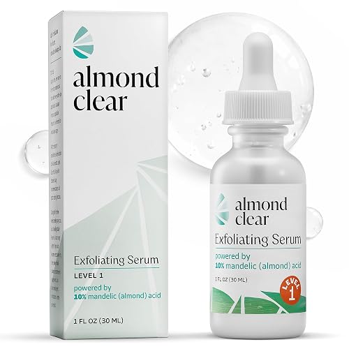 Almond Clear Mandelic Acid Face & Body Clearing Serum, Level 1- for acne, folliculitis, aging skin, ingrown hairs, dark spots - face, chest, butt Beauty & Personal Care Almond Clear