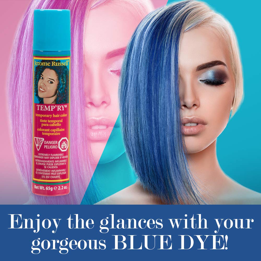 Jerome Russell Temp'Ry Spray-On Blue Hair Color, 2.2Oz X 3 Pack Beauty & Personal Care Jerome Russell