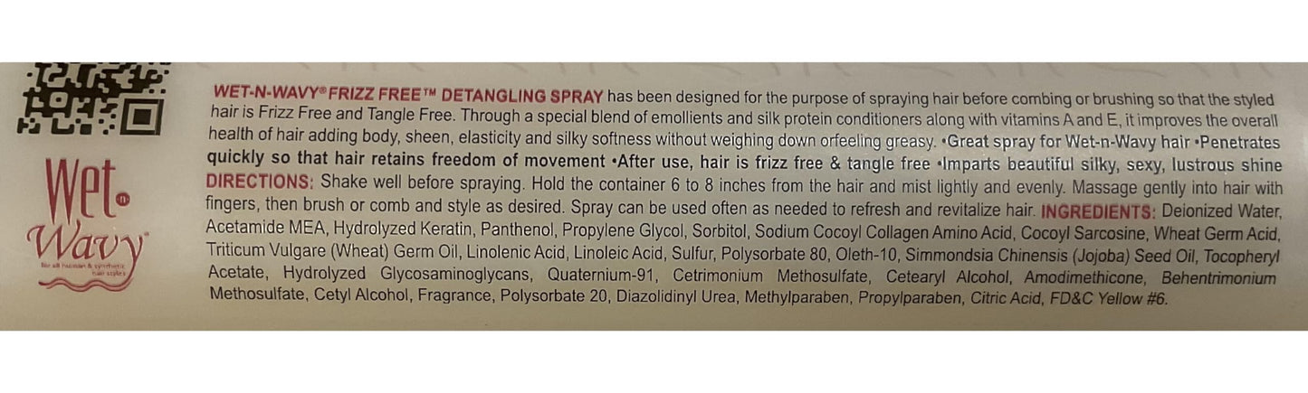 Wnw Frizz Free Detangling Spray 35137 98975 12oz Beauty & Personal Care Wet n Wavy