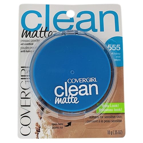 CoverGirl Clean Oil Control Pressed Powder, Soft Honey (W) 555, 0.35 Ounce Pan Beauty & Personal Care COVERGIRL