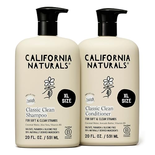 California Naturals Classic Clean Toasted Coconut Shampoo and Conditioner Set, Hair Care for Women & Men, Natural, Vegan, Cruelty, Silicone, Paraben Beauty & Personal Care California Naturals
