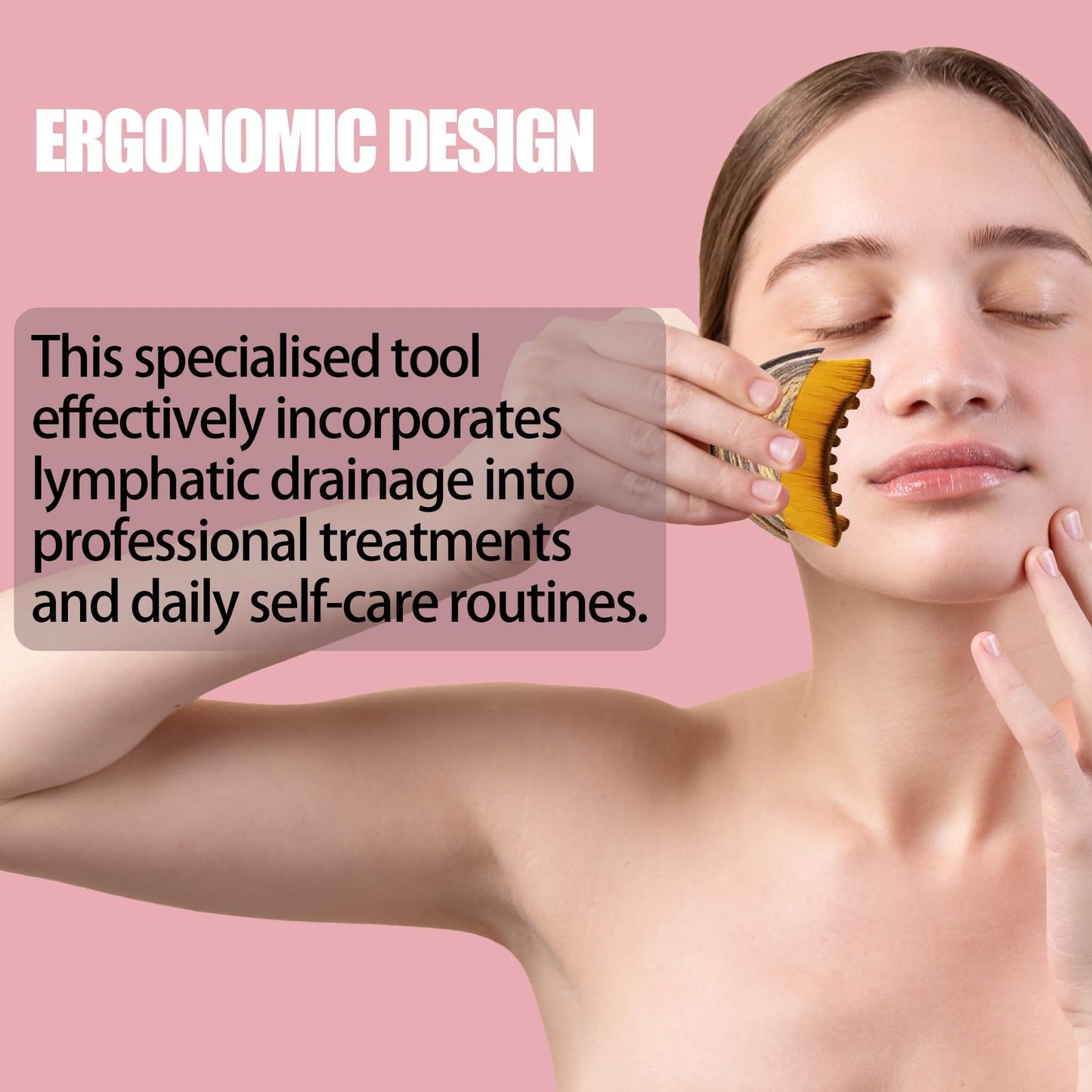 Lymphatic Contour Face Brush Lymphatic Drainage Massager Double Chin Reducer Lymphatic Drainage Brush for Face Ergonomically Designed to Fit The Skin Beauty and Personal Care FLAHOLD