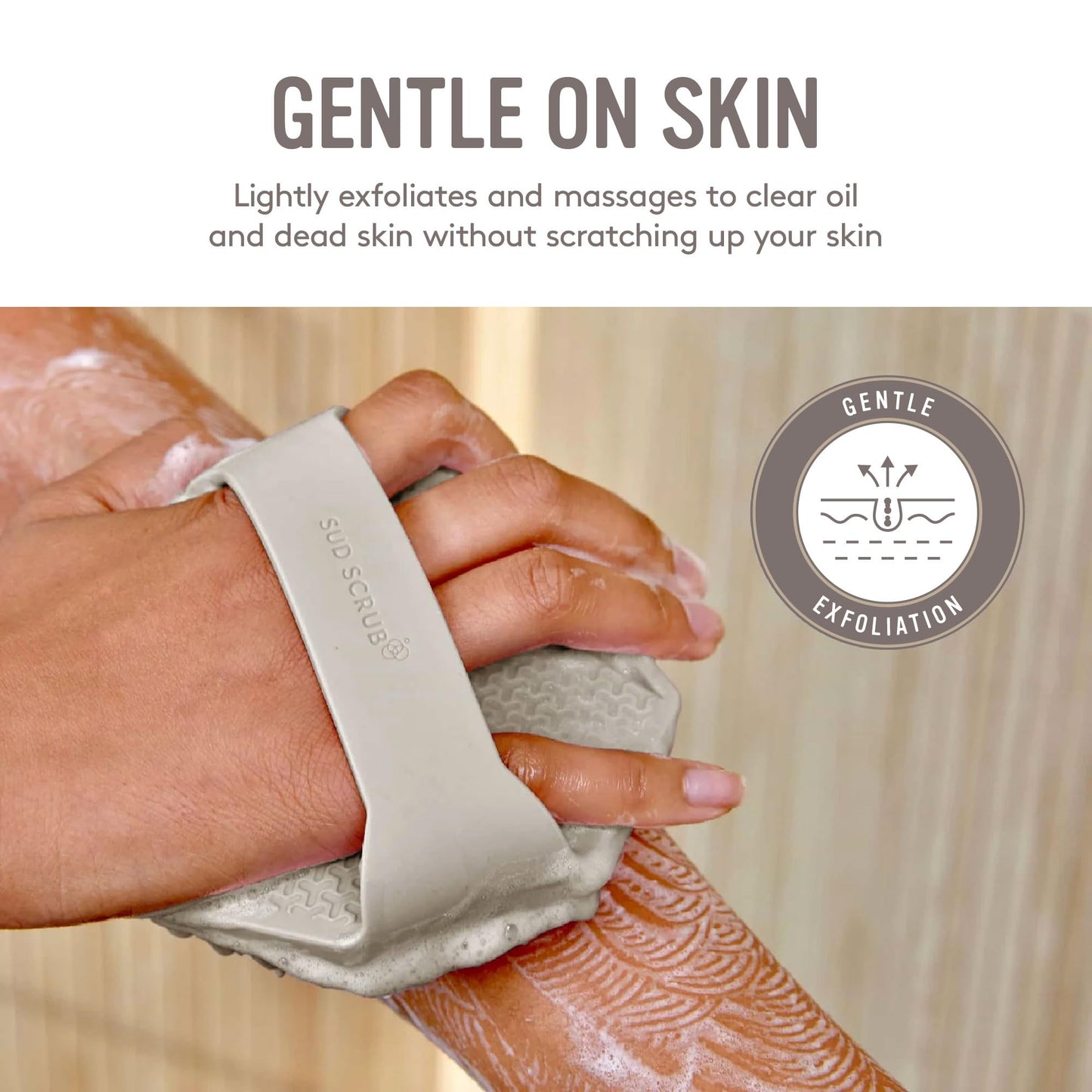 Sud Scrub® Antimicrobial Silicone Body Scrubber, Exfoliating Body Scrubber for Sensitive Skin, Eco Friendly Shower Scrubber for Body, Silicone Body Beauty & Personal Care Sud Scrub
