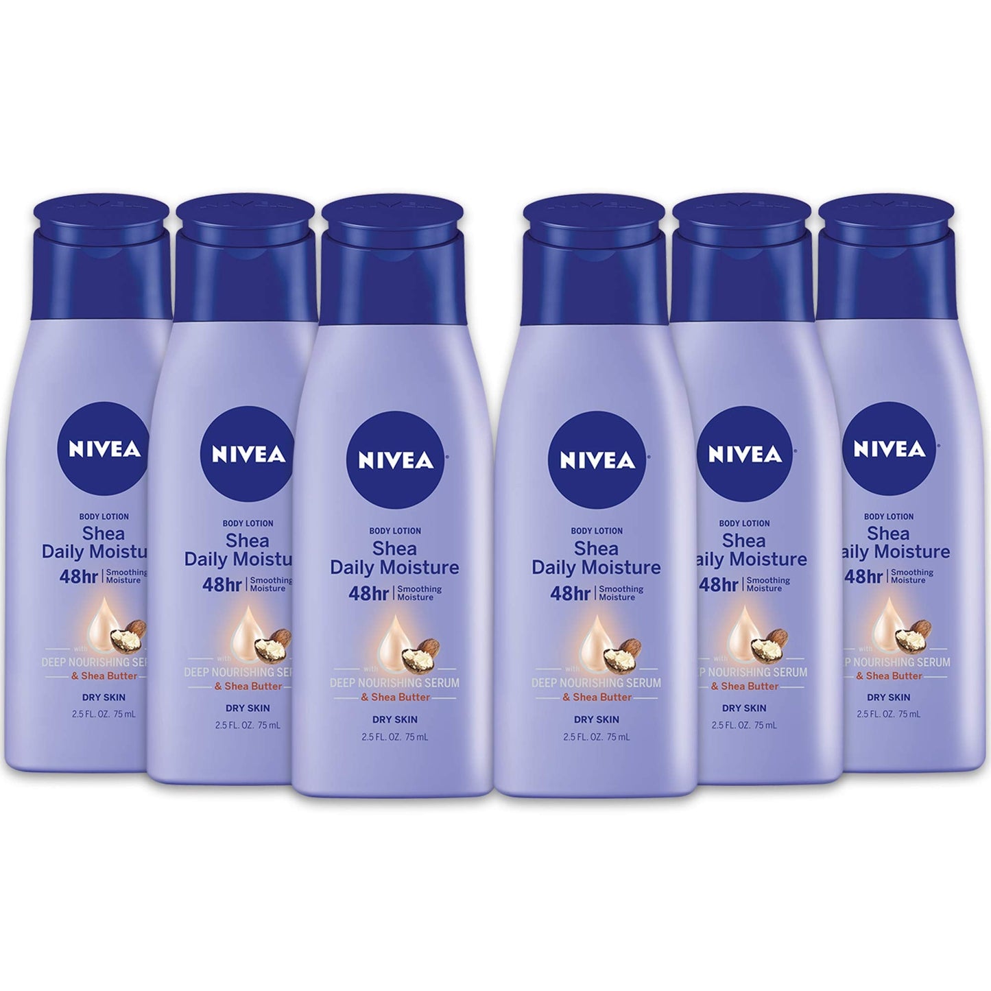 NIVEA Shea Nourish Body Lotion for Dry Skin with Hyaluronic Acid, Shea Butter and Deep Nourishing Serum, 48-Hour Body Moisturizer, 2.5 Fl Oz Bottle Beauty & Personal Care NIVEA