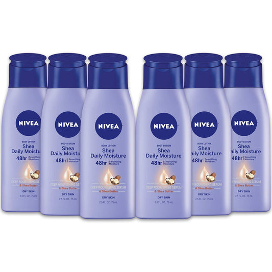 NIVEA Shea Nourish Body Lotion for Dry Skin with Hyaluronic Acid, Shea Butter and Deep Nourishing Serum, 48-Hour Body Moisturizer, 2.5 Fl Oz Bottle Beauty & Personal Care NIVEA