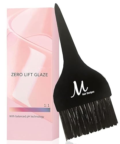 Shinefinity Zero Lift Glaze 010/0 Lightest Blonde Natural Demi-Permanent Hair Color 2 Ounce and M Hair Designs Tint Brush (Bundle) Beauty & Personal Care M Hair Designs