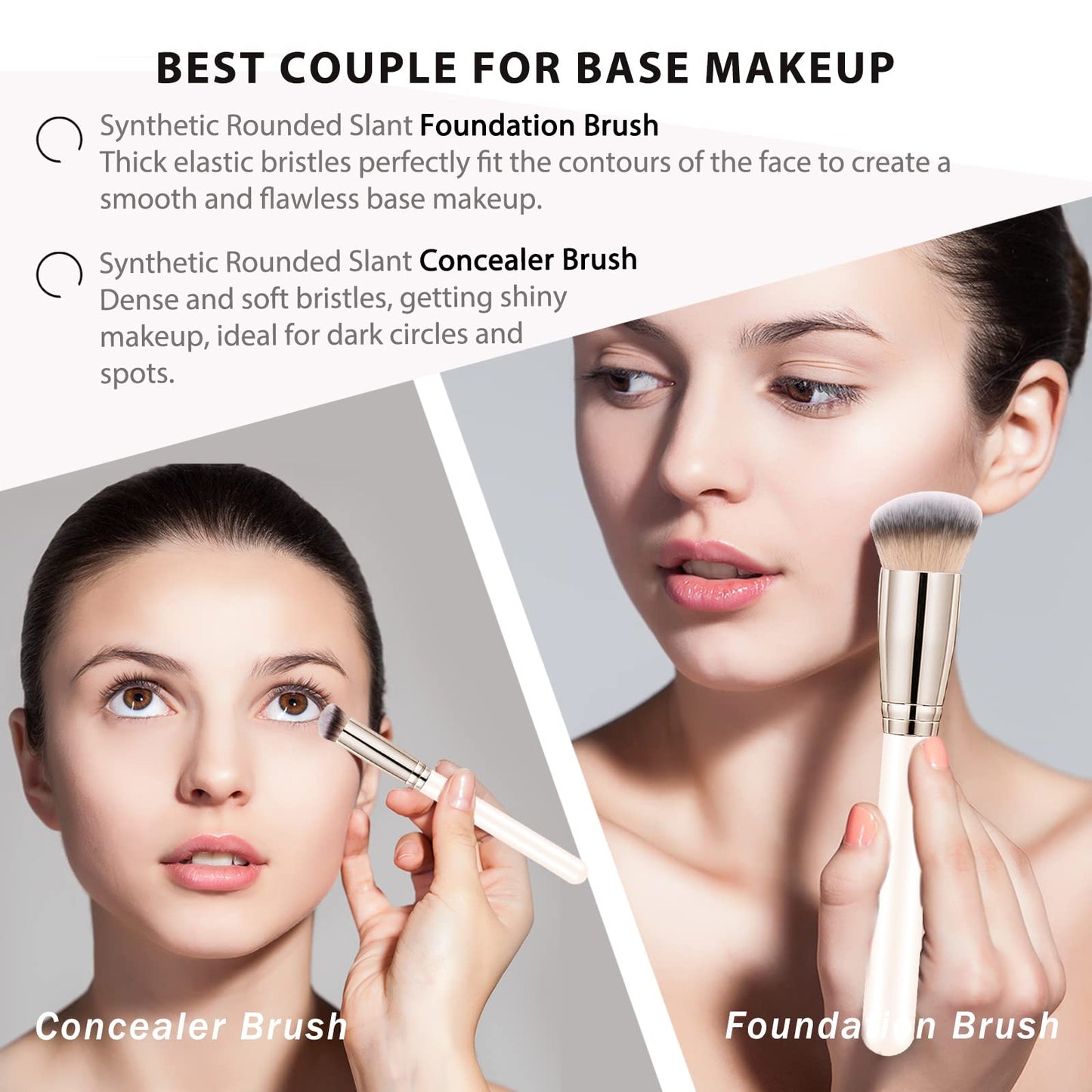 Makeup Brushes Dpolla Pro Foundation Brush and Flawless Concealer Brush Perfect for Any Look Premium Luxe Hair Contour Brush Perfect for Blending Beauty & Personal Care dpolla