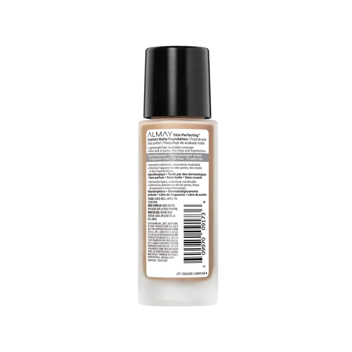 Almay Skin Perfecting Comfort Matte Foundation, Hypoallergenic, Cruelty Free, -Fragrance Free, Dermatologist Tested Liquid Makeup, Neutral Beige, 1
