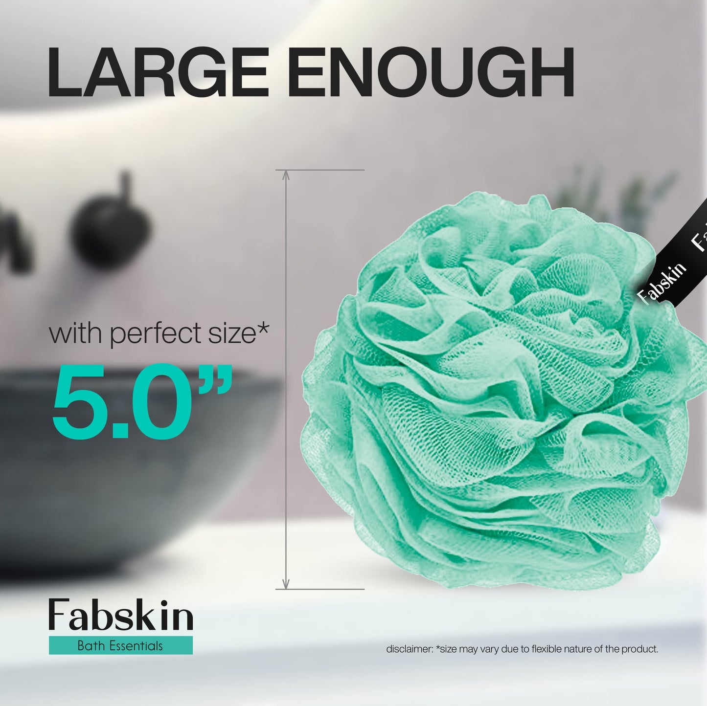 FABSKIN Luxury Bathing Round Loofah for Men and Women (Aqua and Pink) Beauty and Personal Care FABSKIN