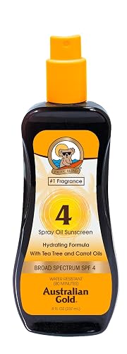 Australian Gold Spray Oil Sunscreen SPF 4 , 8 Ounce | Carrot Oil Formula | Broad Spectrum | Water Resistant Beauty & Personal Care Australian Gold
