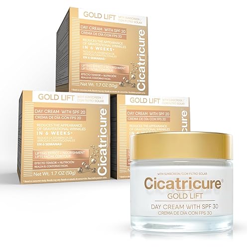 Cicatricure Gold Lift Day Cream, Anti Aging Face Moisturizer with SPF 30, Hydrating Skin Care with Gold, Calcium & Silicon to Lift and Tighten Face Beauty & Personal Care Cicatricure