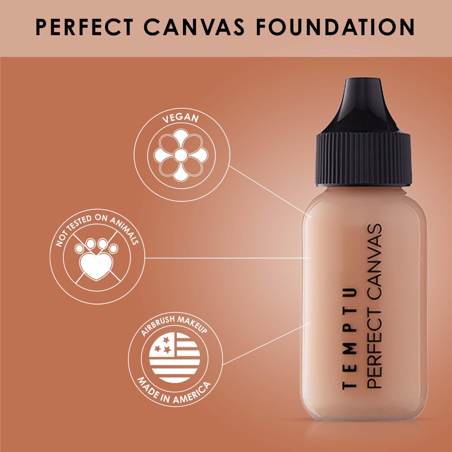Temptu Perfect Canvas Hydra Lock Airbrush Foundation, Warm Beige, 1 Fl Oz Beauty & Personal Care TEMPTU
