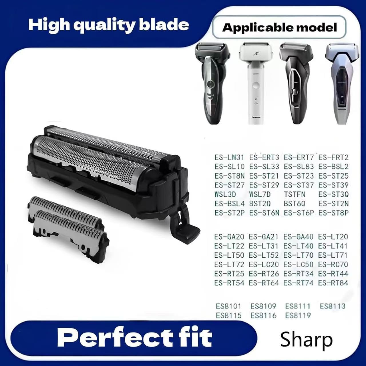 Men's Shaver Replacement Foil head shaver replacement ES9087 ES9068 ES8101 ES8013s ES-LT71, ES-LT67 ES-LT2P ES-LT41Replacement blade Fit Razor Beauty and Personal Care QUORIX