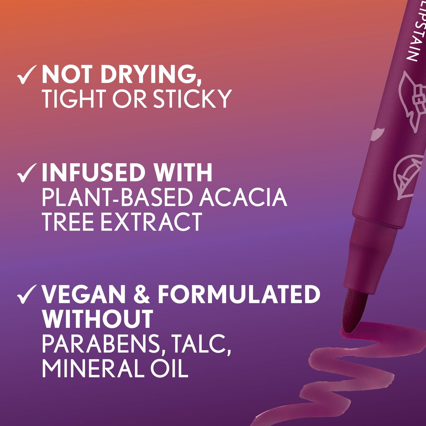 Covergirl Outlast Lipstain, 91 Extra Witchy, Smooth Application, Precise Pen-Like Tip, Transfer-Proof, Satin Stained Finish, Vegan Formula, 0.06oz Beauty and Personal Care COVERGIRL