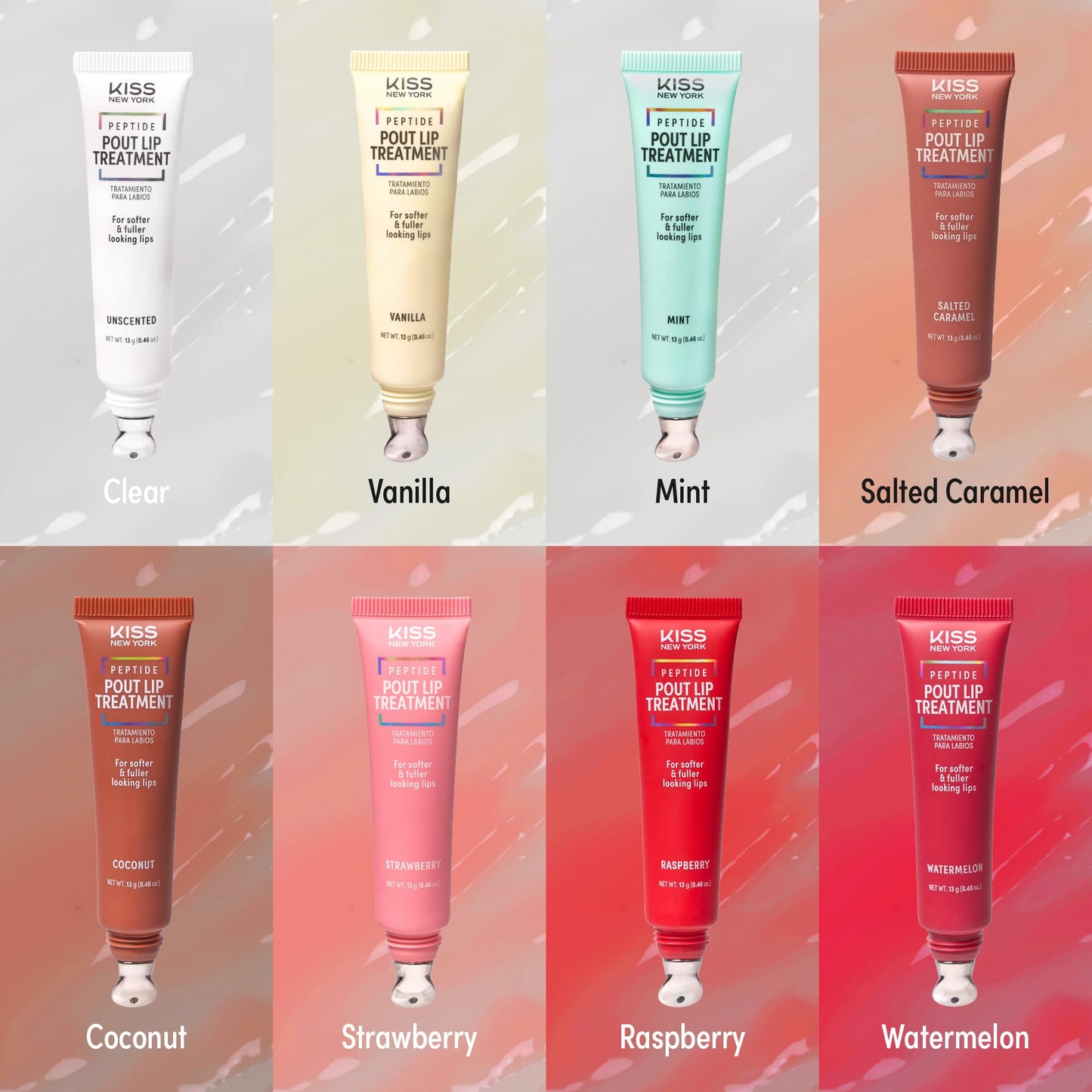 KISS NEW YORK Peptide Lip Treatment, Hydrating & Non-Sticky Plumping Balm, Shea Butter, Castor Oil & Squalane Reduces Look of Fine Lines, Softer Beauty and Personal Care Kiss