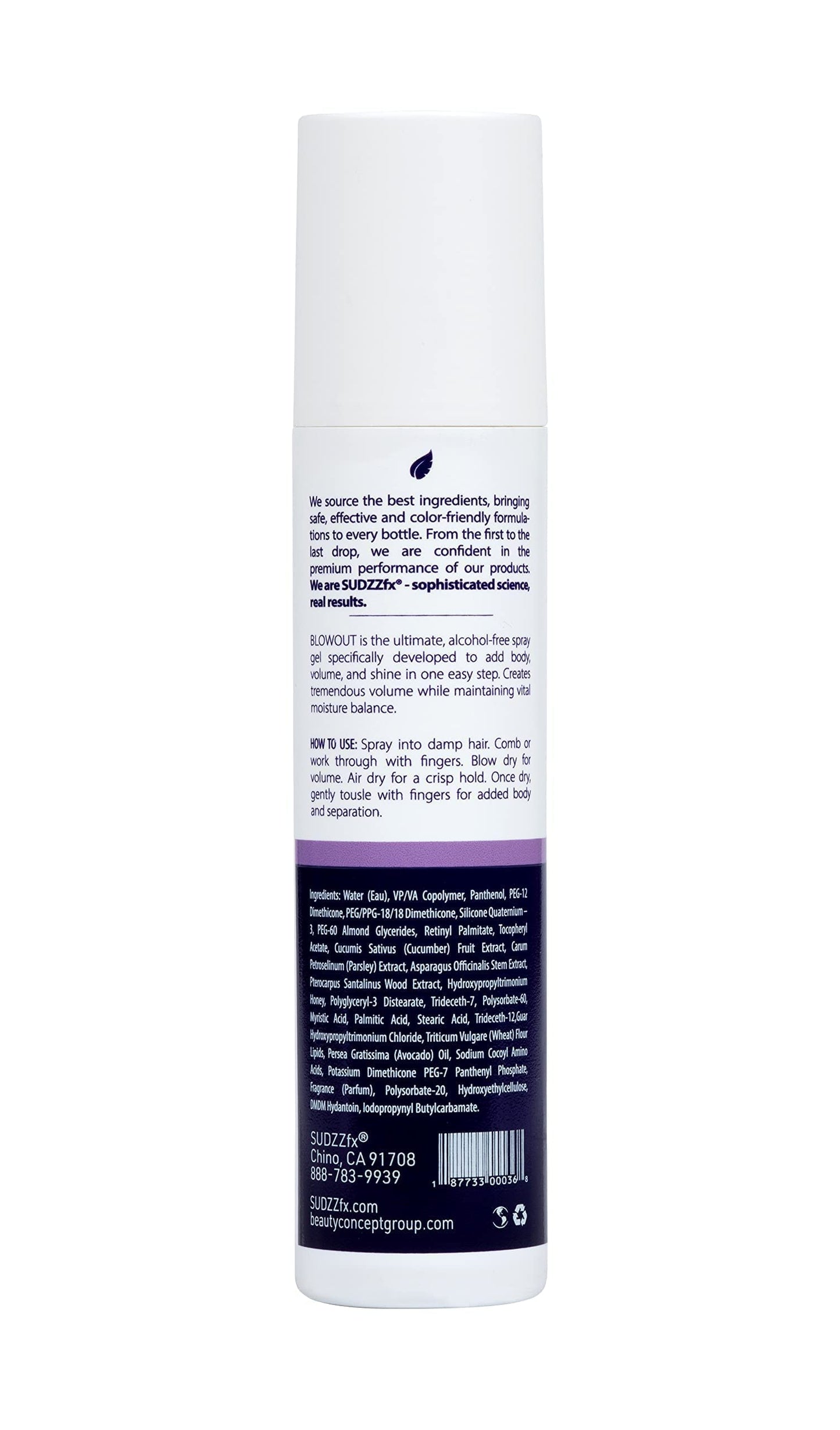 SUDZZFX Fine Hair Care Spray for Men & Women - Blowout Volumizing, Thickening Spray Gel for All Hair Types - 8 fl. oz Beauty & Personal Care SUDZZFX
