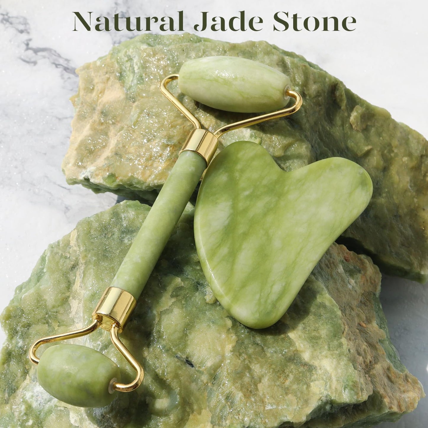 BAIMEI IcyMe Gua Sha & Jade Roller Facial Tools Face Roller and Gua Sha Set for Puffiness and Redness Reducing Skin Care Routine, Self Care Gift Beauty & Personal Care BAIMEI