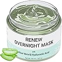 Doppeltree RENEW Overnight Face Mask with Aloe Vera Gel & Hyaluronic Acid, Anti Aging Hydrating Facial Mask for All Skin Types, Night Time Skin Care Beauty & Personal Care Doppeltree