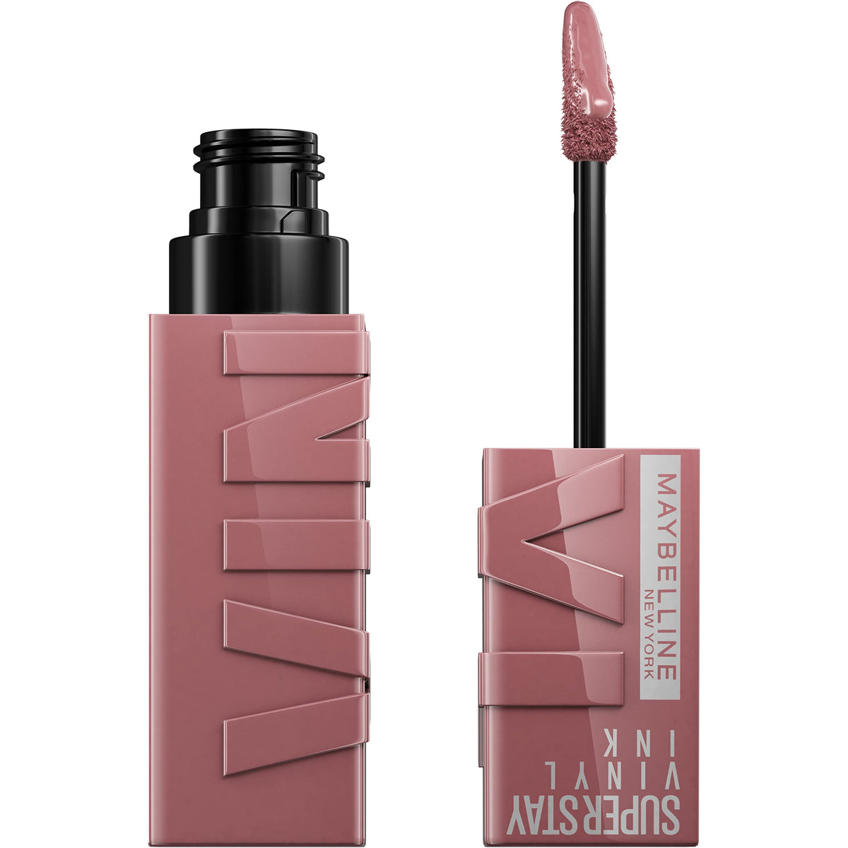 Maybelline Super Stay Vinyl Ink Longwear No-Budge Liquid Lipcolor Makeup, Highly Pigmented Color and Instant Shine, Awestruck, Pink Lipstick, 0.14 fl