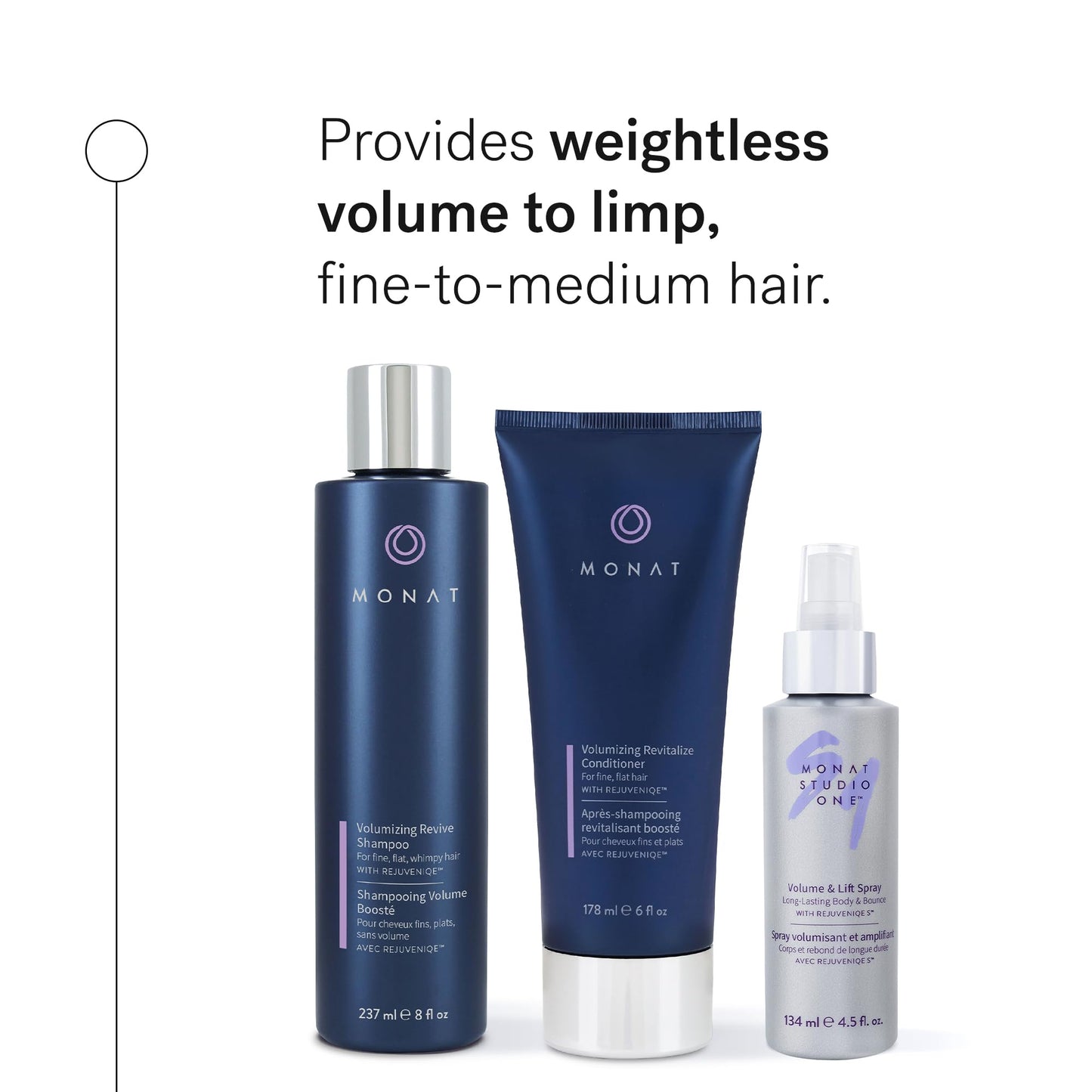 MONAT Revive Volumizing System - Hair Volume Enhancer Set with Revive Shampoo Volumizing Conditioner & Volume And Lift Spray Beauty & Personal Care MONAT