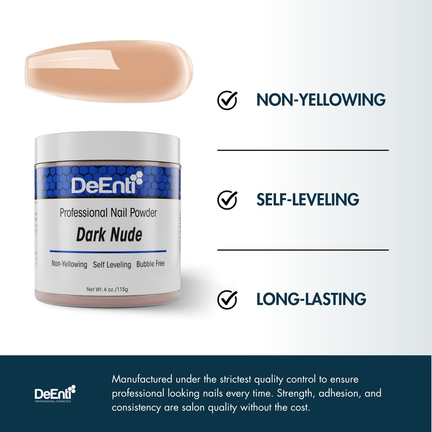 DeEnti Acrylic Nail Powder - 4oz Dark Nude|Professional Grade, Bubble-Free Acrylic Powder for Nails | Long-Lasting, Chip-Resistant Nail Acrylic Powder Beauty and Personal Care DeEnti