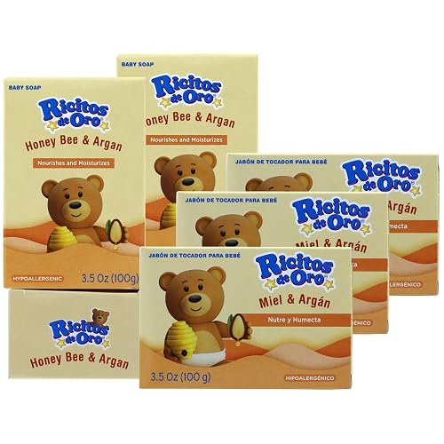 Ricitos de Oro Honey Bee Bar Soap, Hypoallergenic Bar Soap, Assists in Moisturizing Baby's Skin, Delicate Skin, 6-Pack of 3.5 Oz, 6 Bar Soaps. Beauty & Personal Care Ricitos de Oro