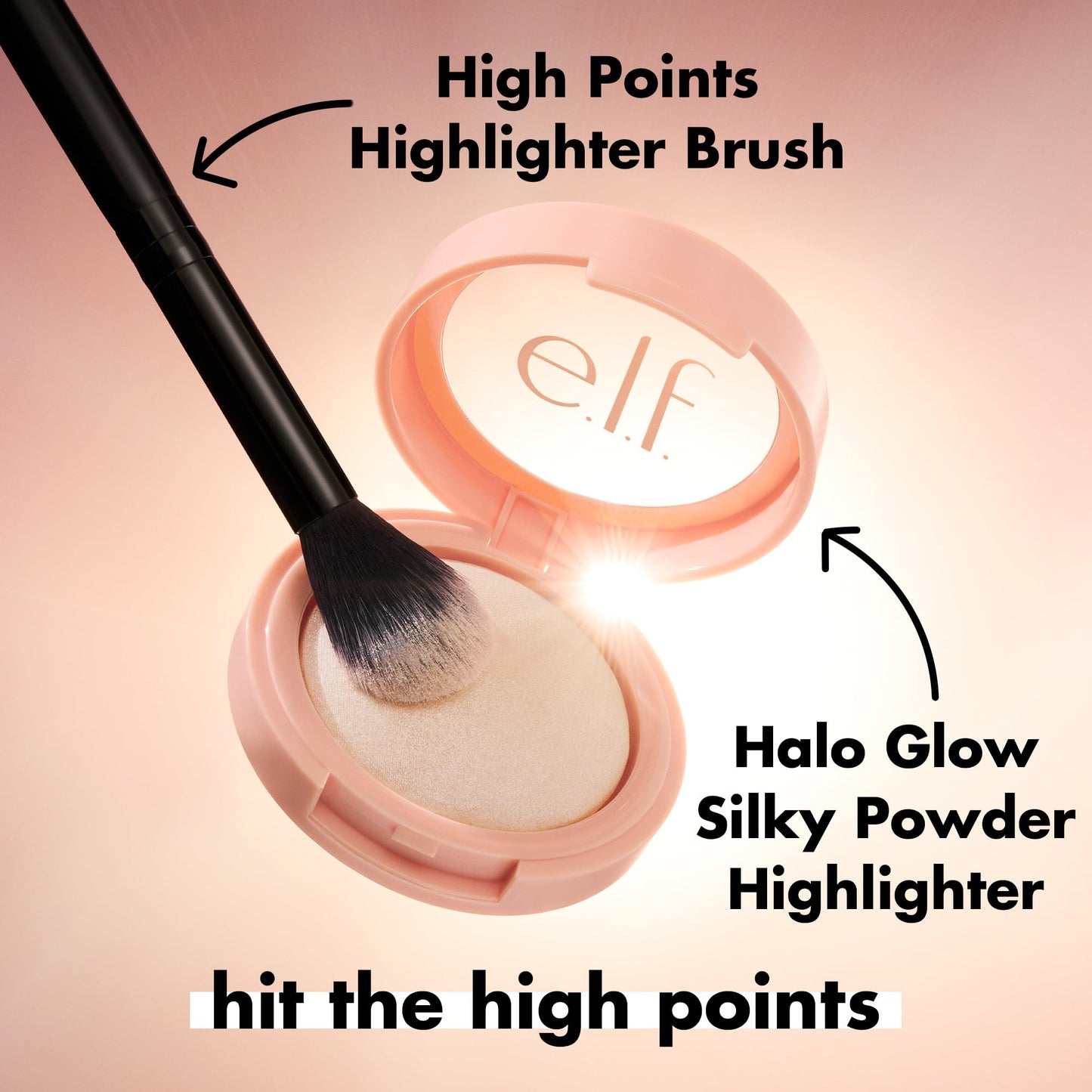 e.l.f. High Points Highlighter Brush, Soft & Tapered Face Makeup Brush For Illuminating & Creating Soft-Focus Glow, Vegan Beauty & Personal Care e.l.f.