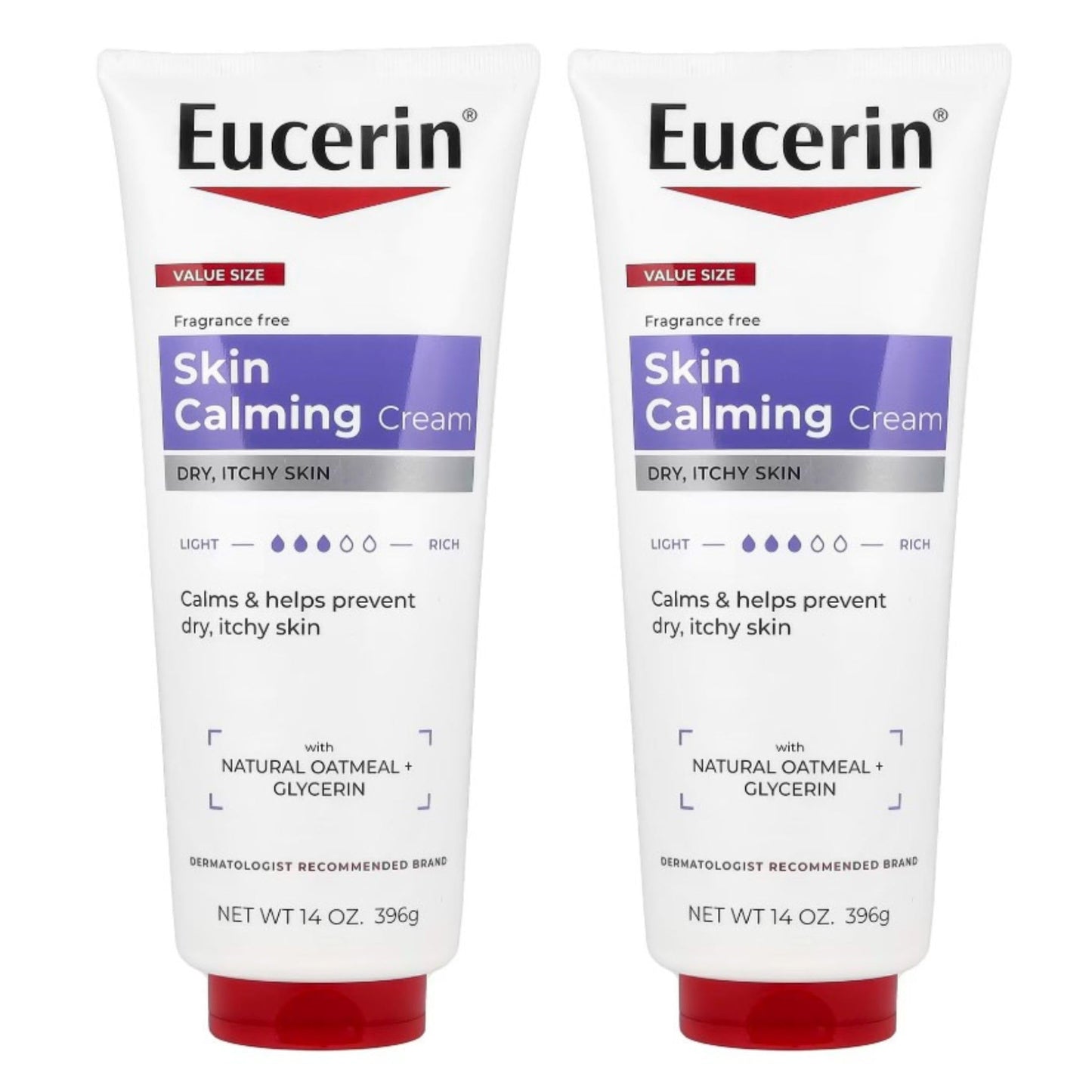 Eucerin Skin Calming Natural Oatmeal Enriched Creme 14 oz (Pack of 2) Beauty & Personal Care Eucerin