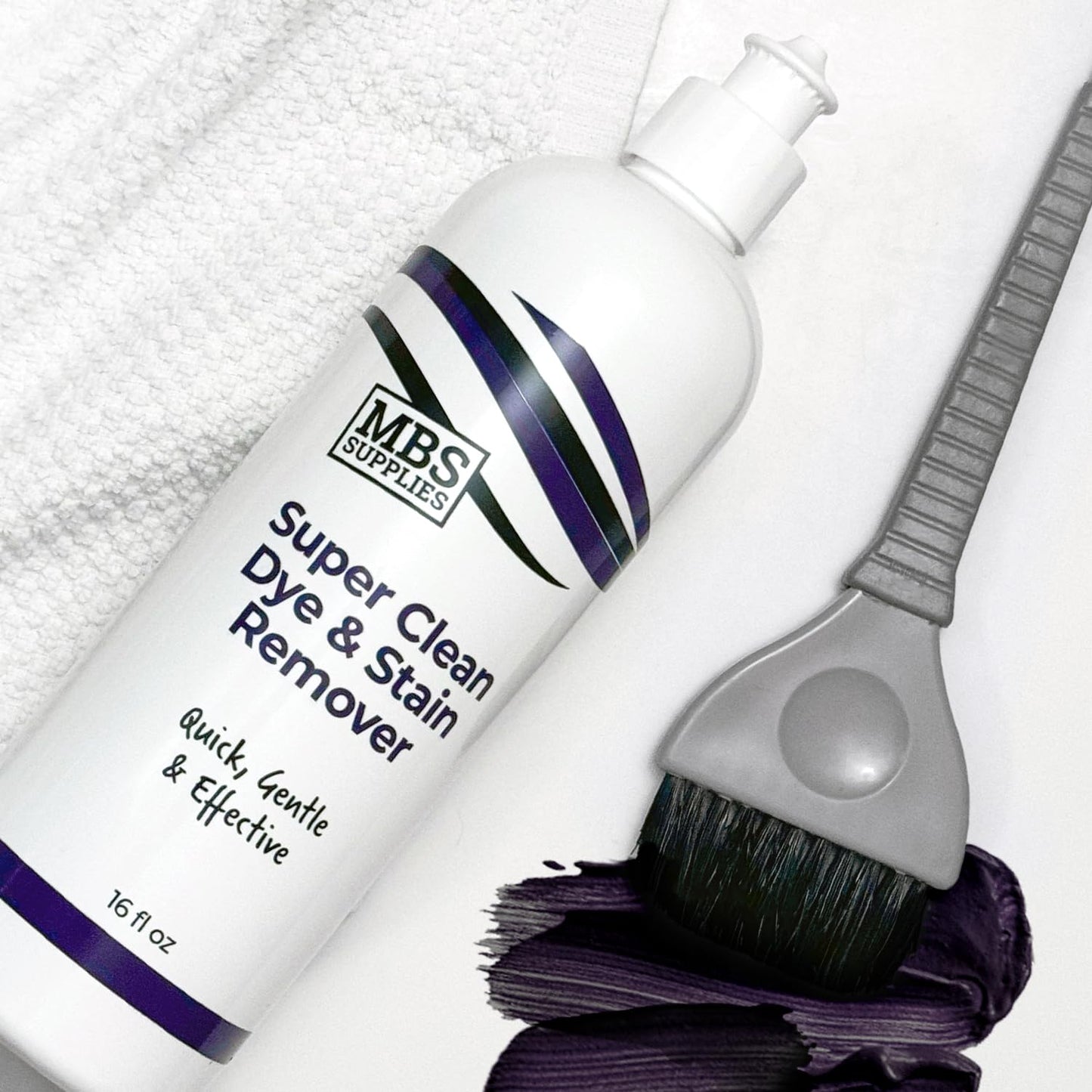 Super Clean Dye & Stain Remover - Gentle 16 oz (2 Pack) Formula for Hair Color Stains on Skin & Hair | pH Balanced & Sensitive Skin Safe Beauty & Personal Care MBS Supplies