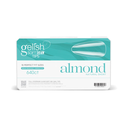 Gelish Soft Gel™ Tips Press on Nails Extension - Short Almond, 640 Count