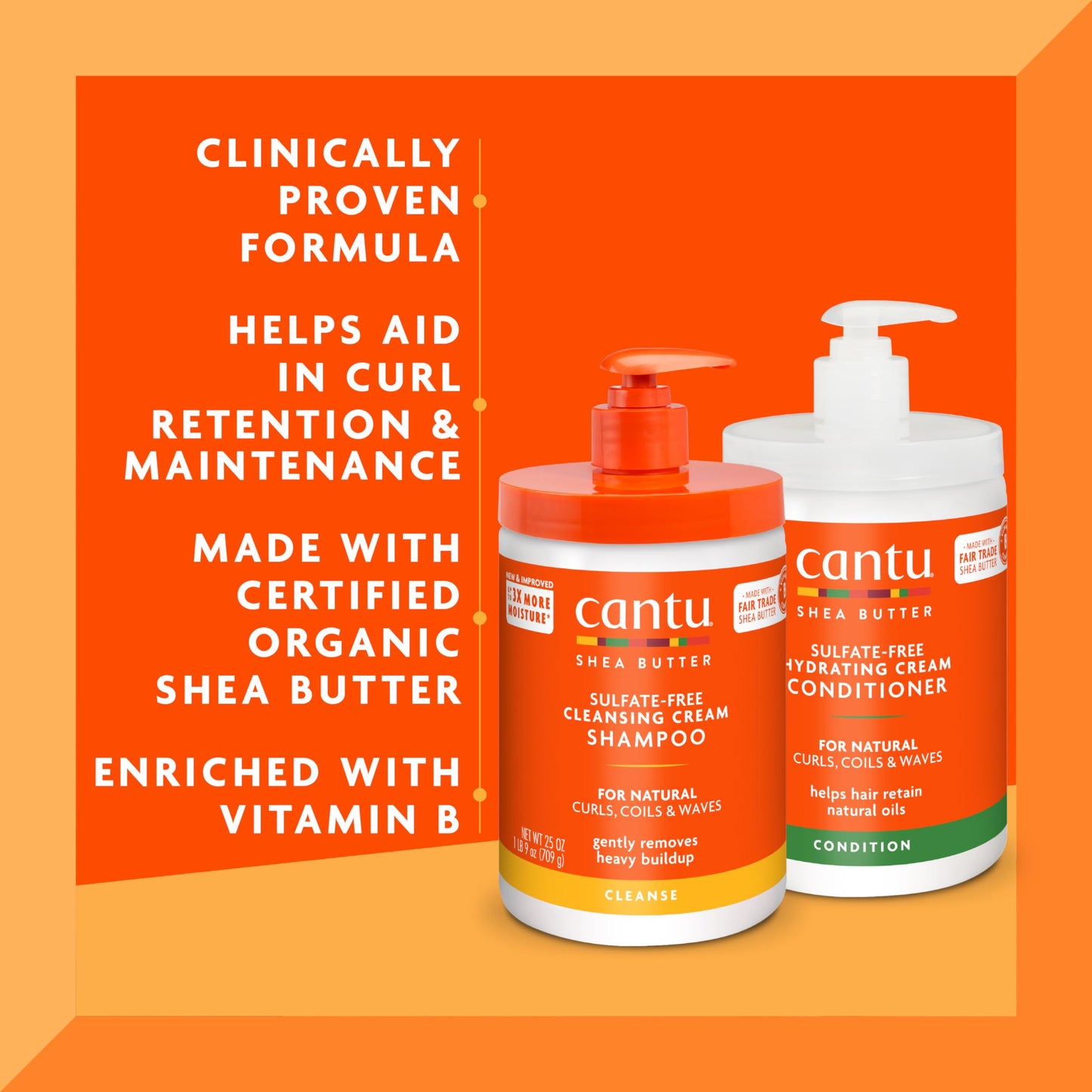 Cantu Shampoo & Conditioner with Shea Butter for Natural Hair, 25 fl oz (Pack of 2) Beauty & Personal Care Cantu