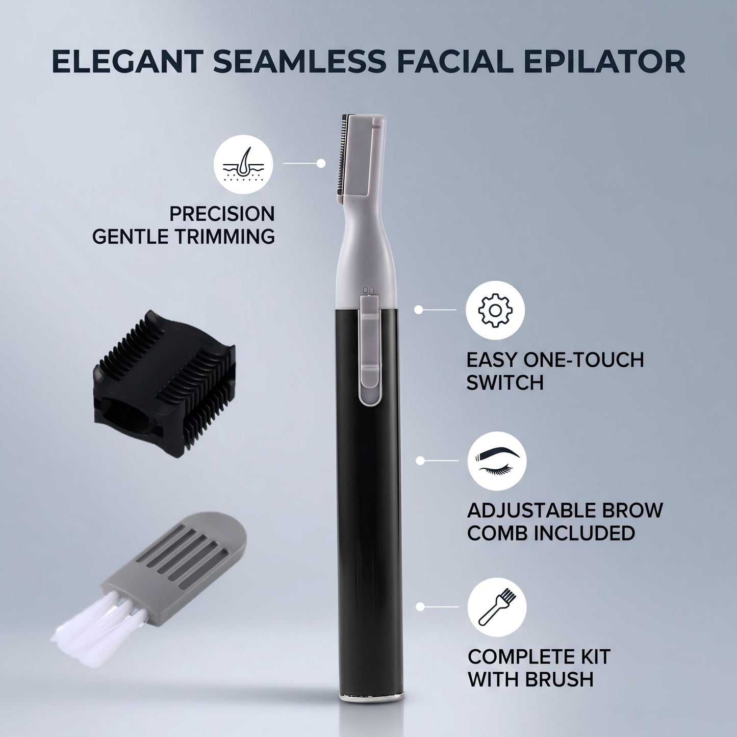 Wadukud Electric Eyebrow Trimmer, Portable Facial Hair Remover with Comb & Brush, Painless Face Razor for Eyebrow Shaping, Upper Lip, Chin, Arms, Legs Beauty and Personal Care Wadukud