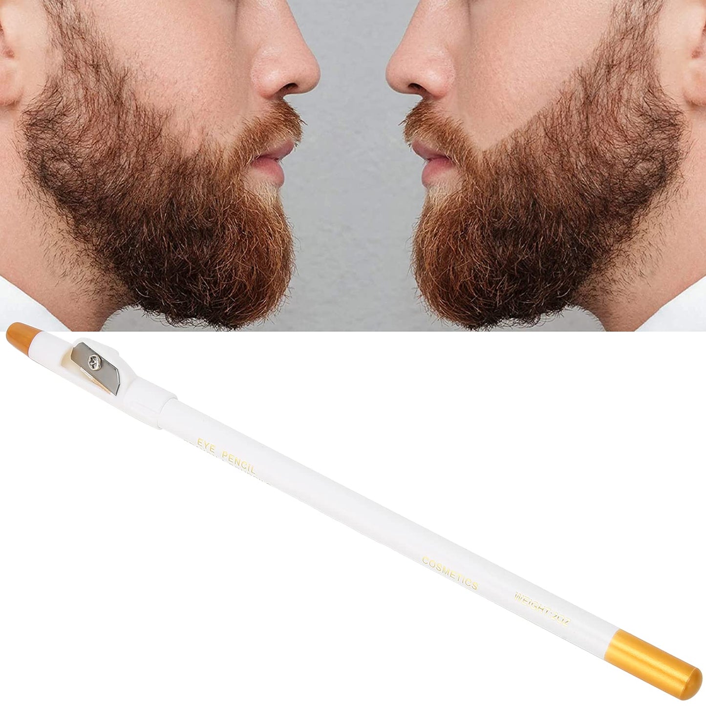 Beard Lineup Pen,ANGGREK White Hairline Pen Professional Beard Pencil Filler Household Beard Pencil Liner Shaping Styling Tool(White) Beauty and Personal Care ANGGREK