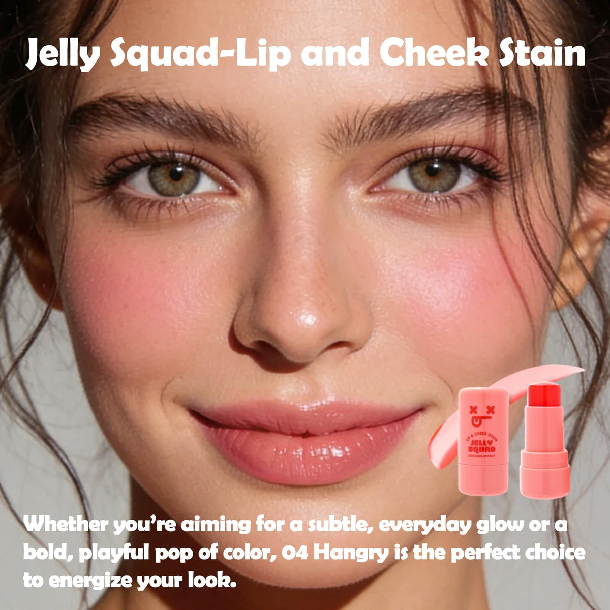 OZ LAB Lip & Cheek Tint, Jelly Lip Stain, Cooling Gel - Hangry