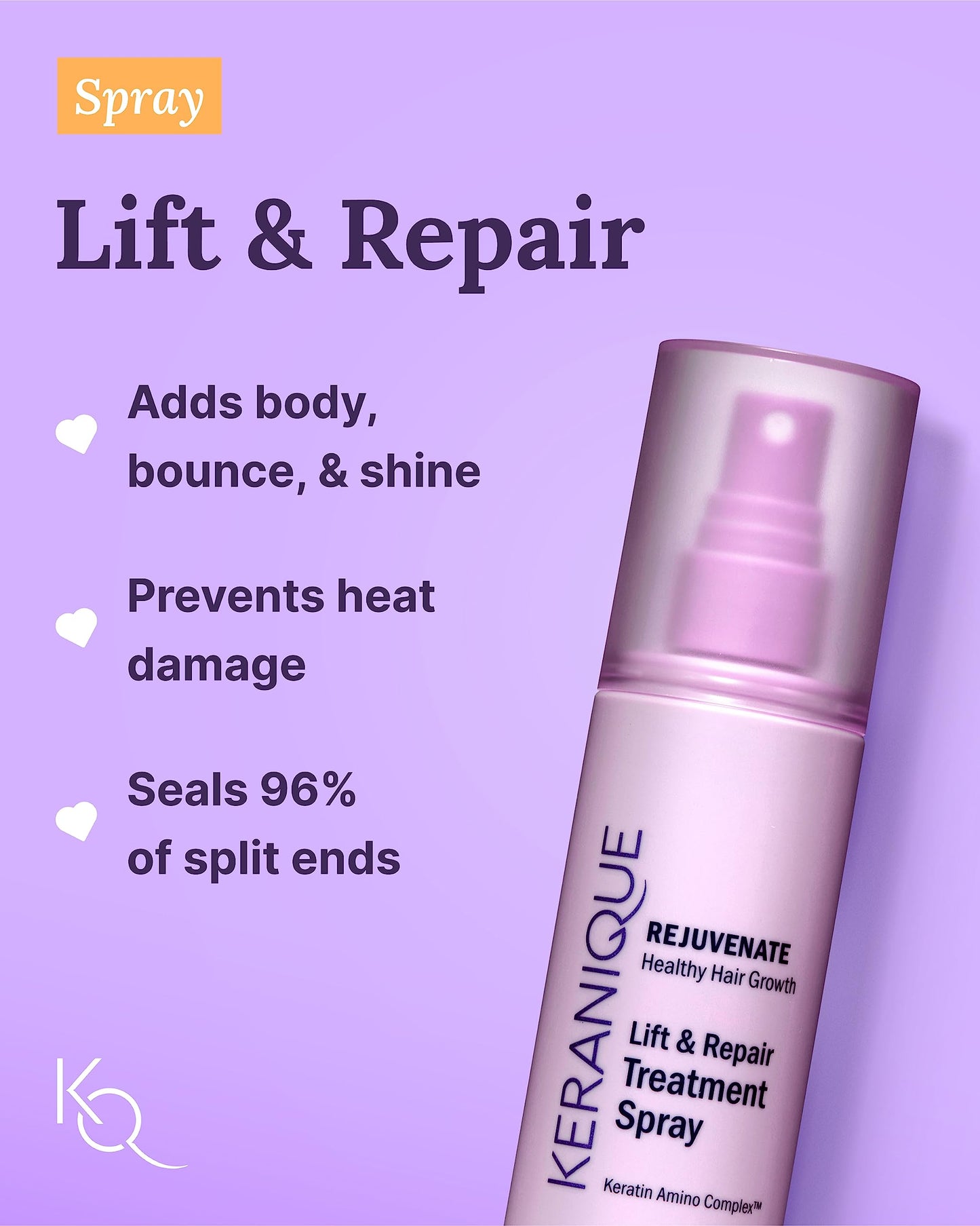 Keranique Volumizing Set for Thinning Hair in Women - Thickening Shampoo, Conditioner, Follicle Booster Serum, Volumizing Spray with Keratin for Fine Beauty & Personal Care Keranique