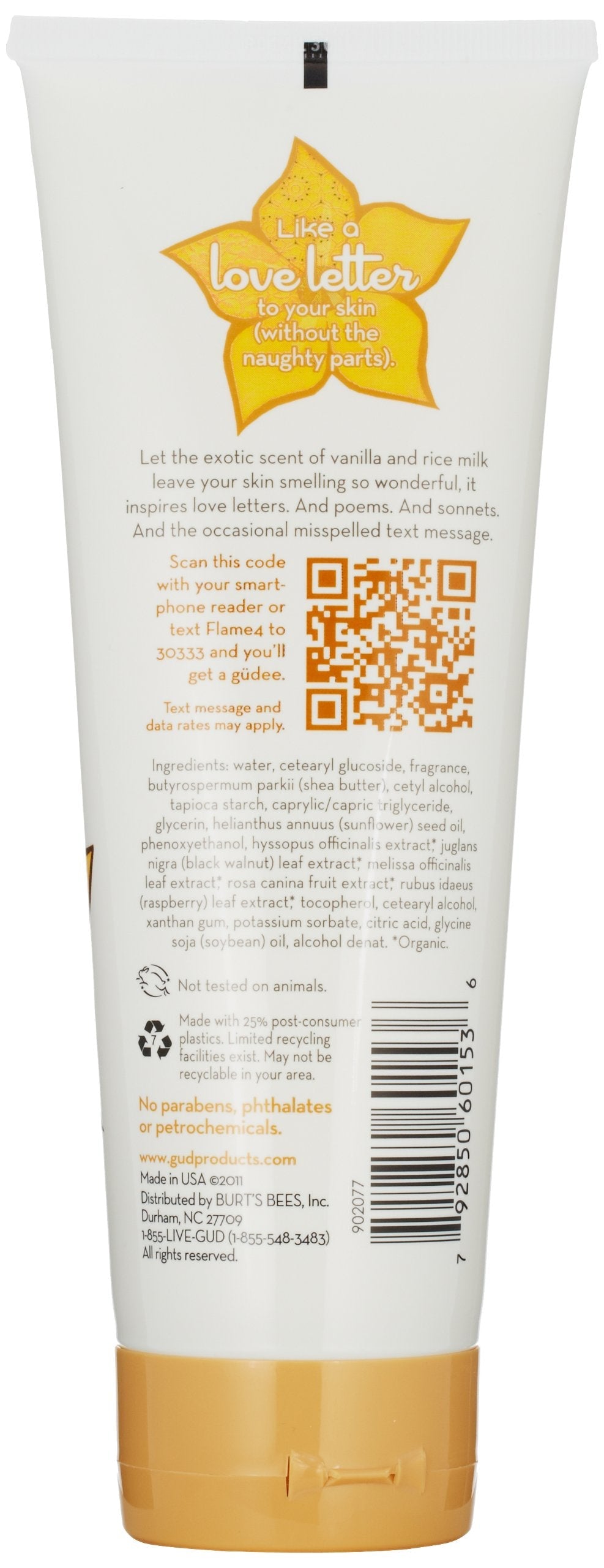 Gud Vanilla Flame Natural Body Lotion, 8 Fluid Ounces Beauty & Personal Care Gud
