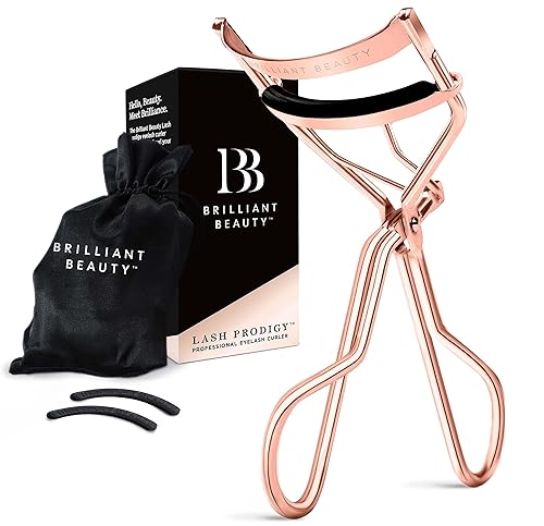 Brilliant Beauty Eyelash Curler with Satin Bag & Refill Pads - Award Winning - No Pinching, Just Dramatically Curled Eyelashes for a Lash Lift Beauty & Personal Care Brilliant Beauty