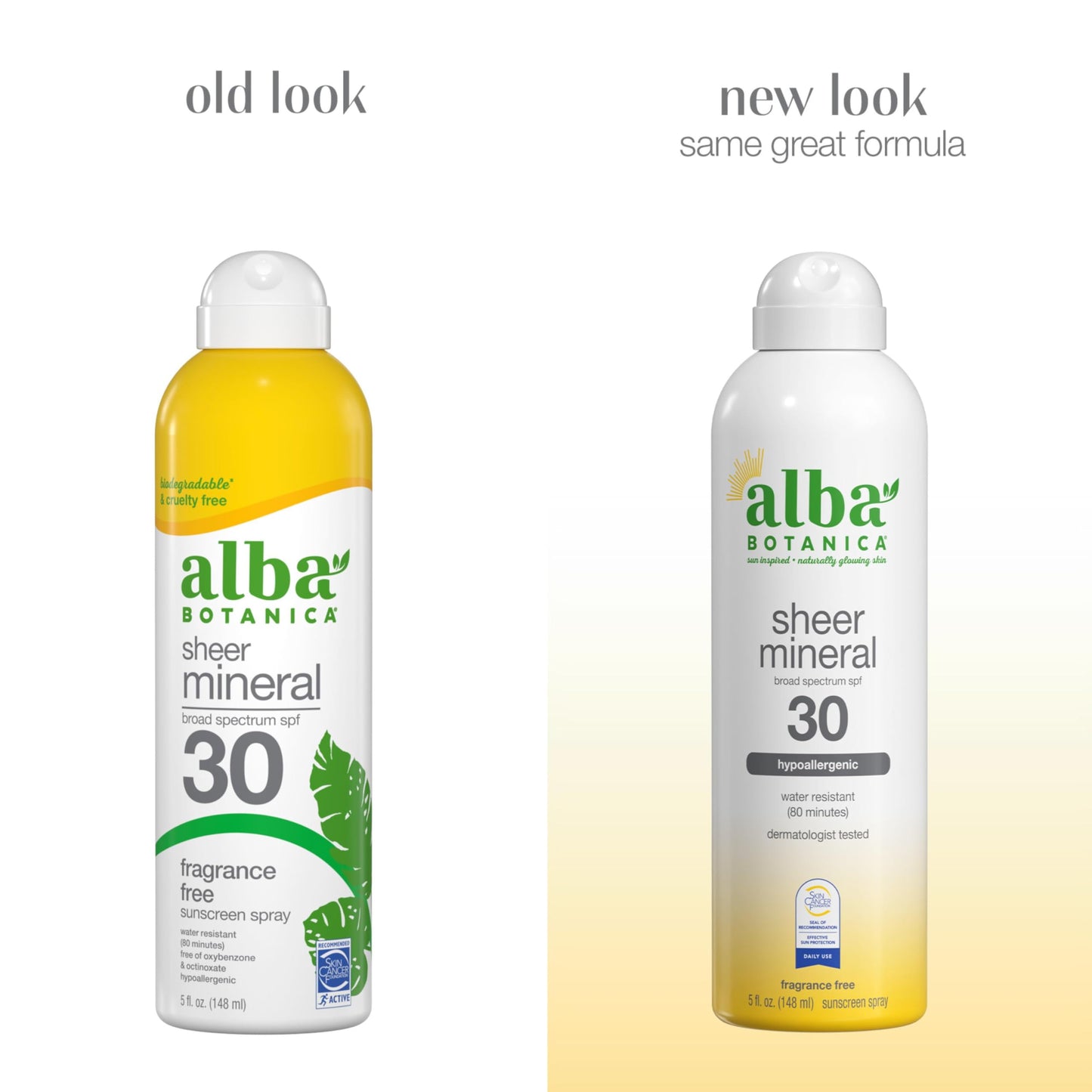 Alba Botanica Sheer Mineral Sunscreen Spray, SPF 30, Fragrance-Free Broad Spectrum, Water Resistant and Biodegradable, 5 fl. Oz. Bottle Beauty & Personal Care Alba Botanica