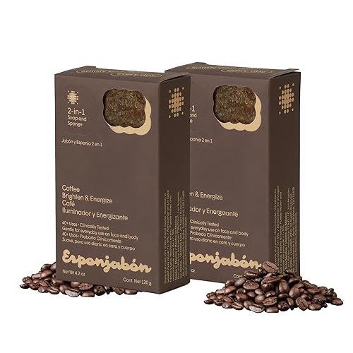 T.Taio Coffee Esponjabon Soap Sponge - Cleansing Shower Scrubber - Cleaning Bath Wash Scrub - Oil Removal - Massage & Lather Foot, Elbow, & Face Beauty & Personal Care T.TAIO