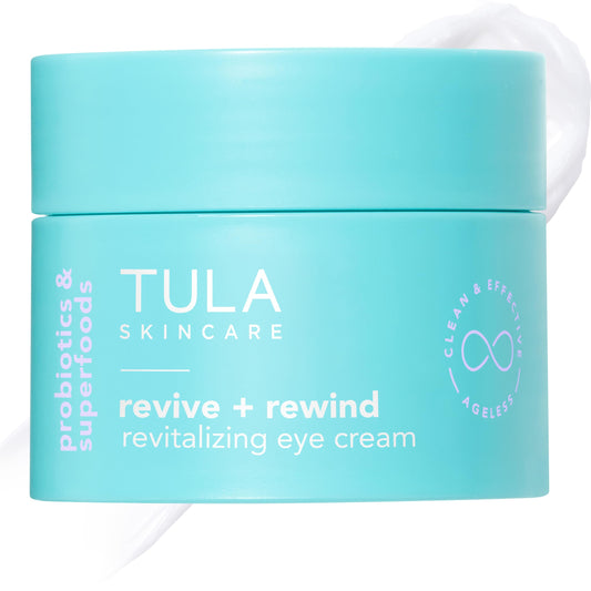 TULA Skin Care Revive & Rewind Revitalizing Eye Cream - Smooth Fine Lines, Dark Circles & Puffiness, 0.5 oz. Beauty & Personal Care TULA