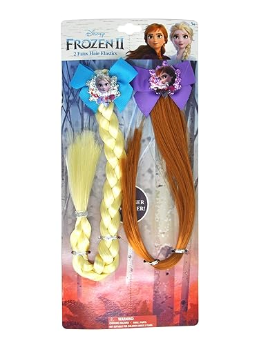 Disney Frozen II Girls Elsa & Anna Faux Hair Clip Set (2-Pack) Beauty & Personal Care Frozen II
