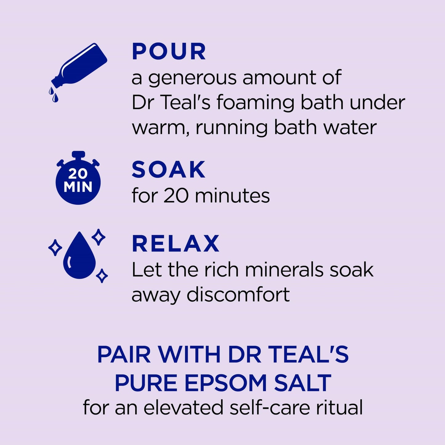 Dr Teal's Foaming Bath with Pure Epsom Salt, Soothe & Sleep with Lavender, 34 fl oz (Pack of 4) Beauty & Personal Care Dr Teal's