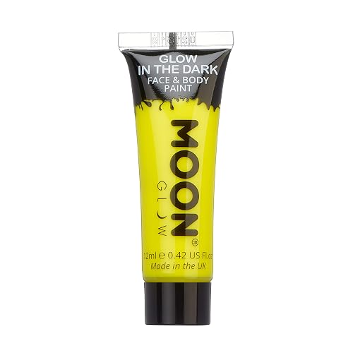 Moon Glow - Glow in the Dark Face & Body Paint - 0.42oz Yellow - Phosphorescent - Charge to Glow Beauty & Personal Care Moon Glow