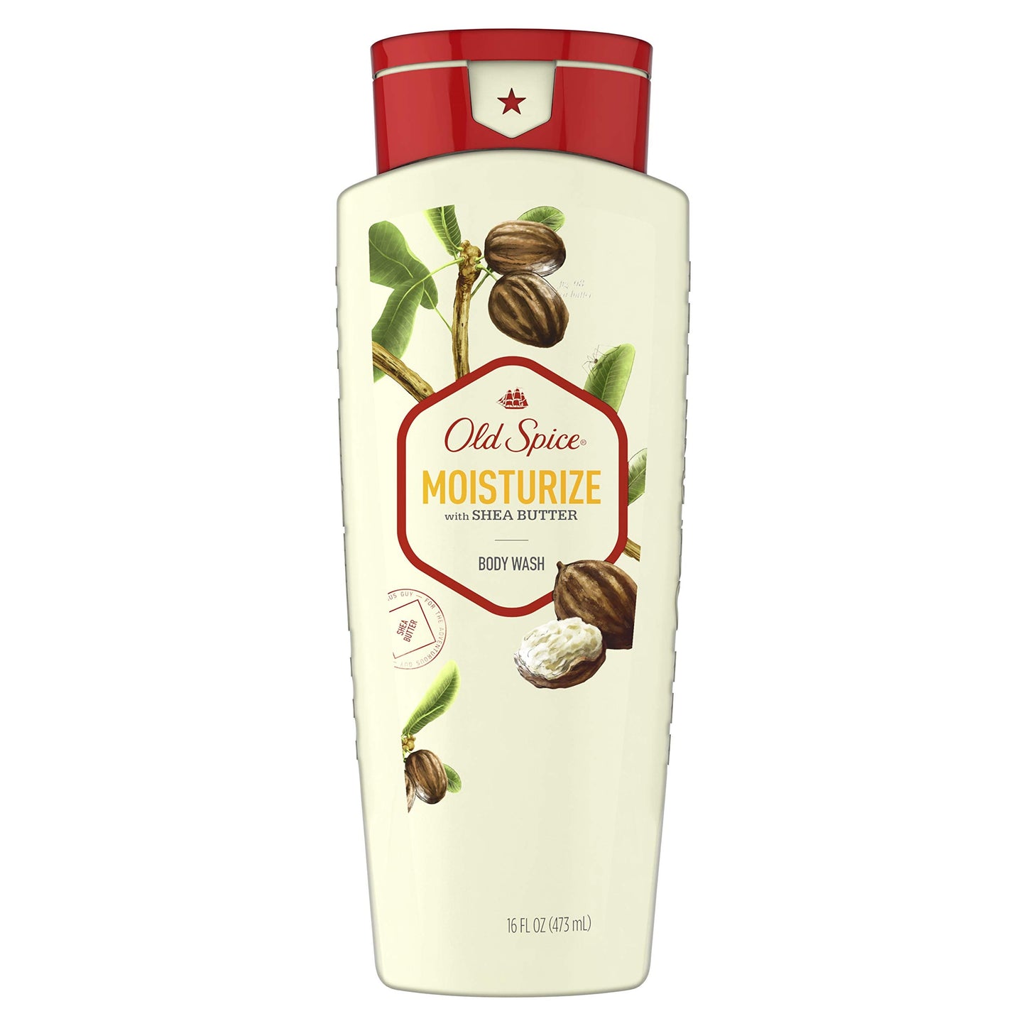 Old Spice, Mens Body Wash Moisturize With Shea Butter, 16 Fl Oz Beauty & Personal Care Old Spice