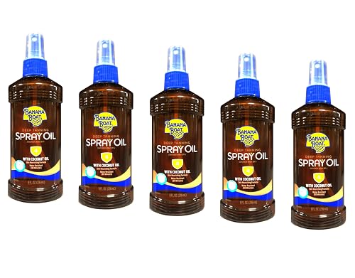 Banana Boat Deep Tanning Spray with Coconut Oil SPF 4, 8 Ounces each (Value Pack of 5) Beauty & Personal Care Banana Boat